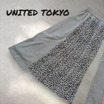 유나이티드 도쿄 UNITED TOKYO 레오파드 롱 스커트