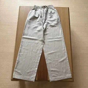Willis & Geiger 린넨 베이지 와이드 팬츠