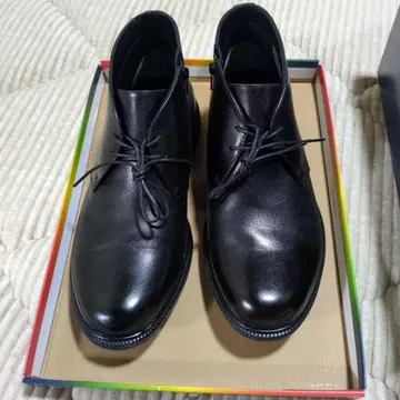 moomstar 블랙 가죽 처카 부츠 지퍼