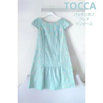TOCCA 토카 아일렛 백 리본 원피스 썸머 드레스 민트