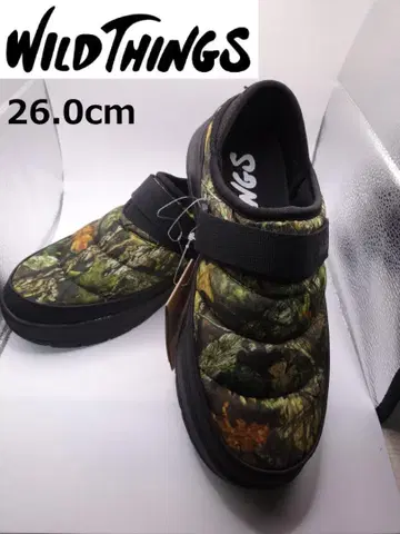 와일드 띵스 카모 패턴 아웃도어 신발 벨크로 26.0cm 발수!