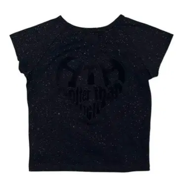 HTH Glitter Heart Logo Cropped Tee 블랙