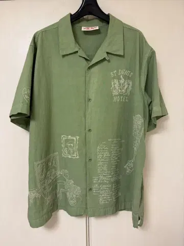 25SS samuel zelig 자수 오픈 카라 셔츠 XL bode