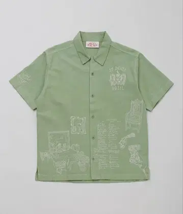 25SS samuel zelig 자수 오픈 카라 셔츠 XL bode