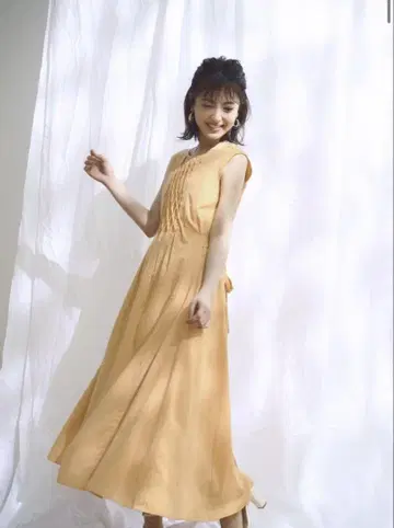 리랜드트루 스모킹 원피스 S 사이즈 주황색