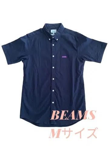 BEAMS 반팔 셔츠 M 사이즈 네이비