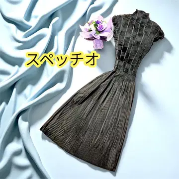 스페치오 SPECCHIO 롱 원피스 브라운 플리츠 40