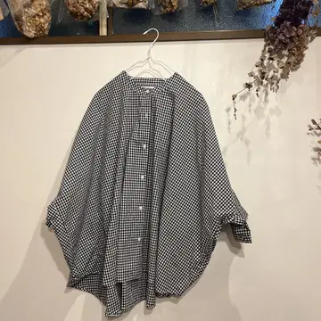 SO 깅엄 체크 반소매 셔츠
