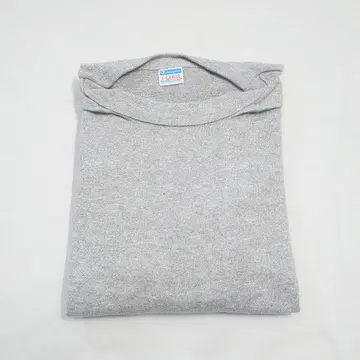 70년대 데드스탁 챔피온 바터 태그 8812 그레이  무지 티셔츠 XL