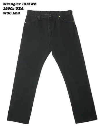 Wrangler 13MWZ Black Denim Pants USA 90s