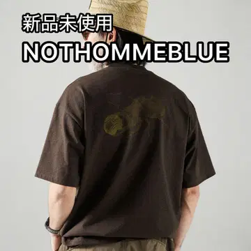 미사용 새상품 NOTHOMMEBLUE 노트옴 블루/비틀 프린트 티셔츠