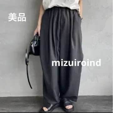 새상품급 미즈이로 인드 와이드 카고 팬츠 mizuiroind 차콜 그레이