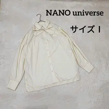 NANO universe 블라우스 리본 포함 크림색 사이즈 I