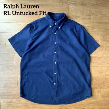 Ralph Lauren RL Untucked Fit 반팔 셔츠 L 네이비