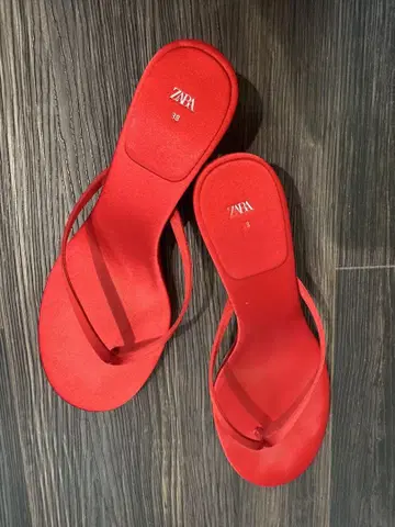 ZARA 플립플랍 레드 38