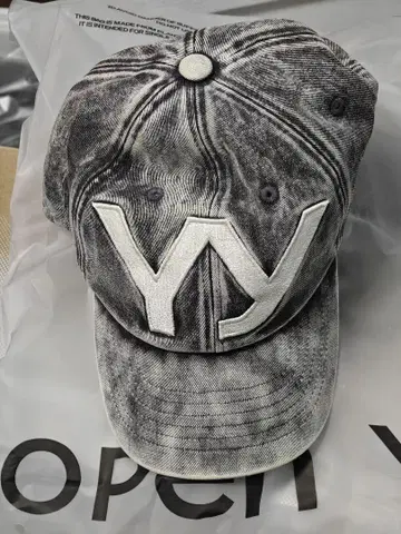 open yy 로고 그레이 캡