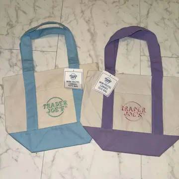 Trader Joe's 미니 토트백 파스텔 컬러