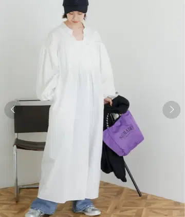 어반 리서치 사다리 레이스 셔츠 원피스
