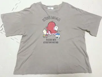 치이카와 (먼작귀) 문어 소시지 T셔츠 3L