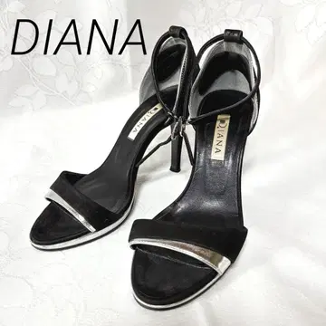 DIANA 하이힐 샌들 오픈토 블랙 핑힐 23cm