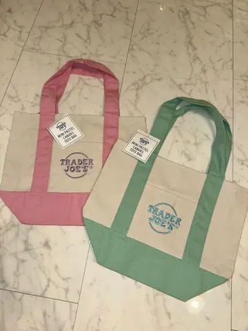 Trader Joe's 미니 토트백 파스텔 컬러