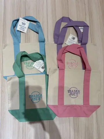 TRADER & JOE'S 미니 파스텔 토트백