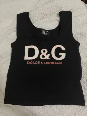 D&G 블랙 탱크탑 슬리브리스 새상품급