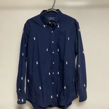 Ralph Lauren 네이비 자수 셔츠 L 사이즈