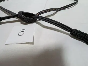 순수 실크, 조개 껍질, 실크 끈 허리띠