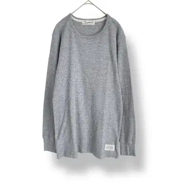 Beaumere 남성용 긴팔 티셔츠 그레이 와플T 롱T LL
