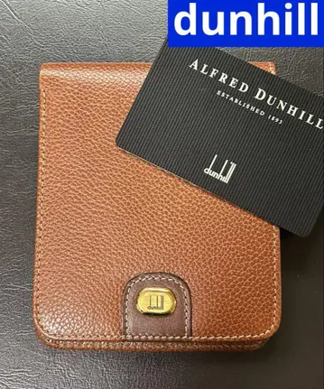 던힐 dunhill 가죽 접이식 지갑 지갑 브라운