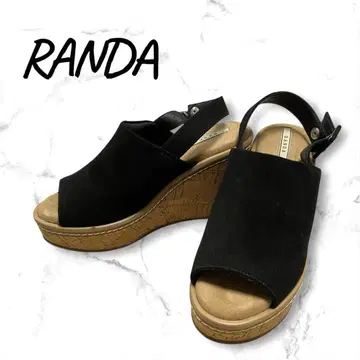 RANDA 란다 샌들 사이즈 S 블랙 웨지솔