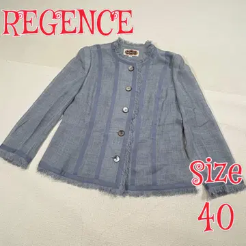 REGENCE 마 혼방 자켓 상의 라이트 블루 40