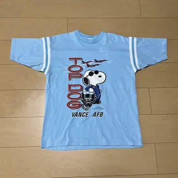 80년대 USA 제작 ARTEX 스누피 풋볼 T TOP DOG 미군