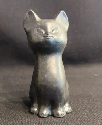 도카이 은행 폴리 저금통 고양이 블랙 130mm