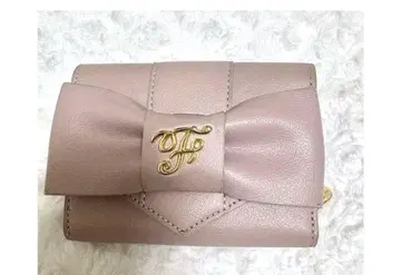 Maison de FLEUR 접이식 지갑 벨트 리본 월렛