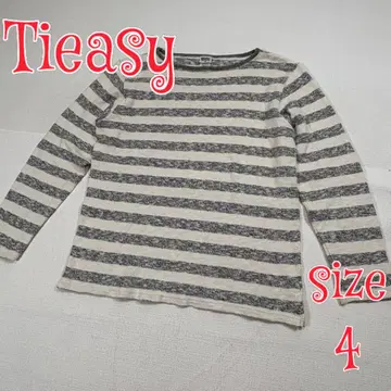 Tieasy 코튼 롱 T 화이트 4 일본제 티지