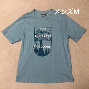 L.L.BEAN 로고 프린트 티셔츠 반팔 스카이블루 남성용 M
