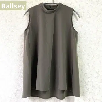 TOMORROWLAND Ballsey 하이넥 슬리브리스 블라우스