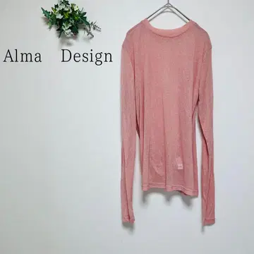 Alma Design 알마디자인 여성용 리브 티셔츠 긴팔