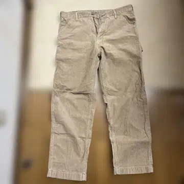 베이지 코튼 치노 팬츠