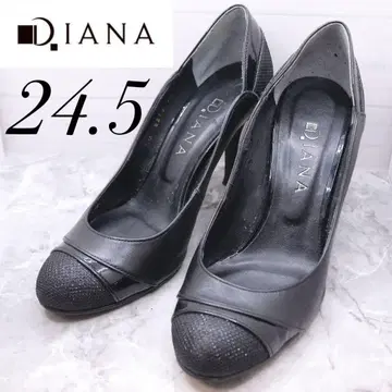 diana 다이애나 절개 펌프스 에나멜 가죽 블랙 24.5