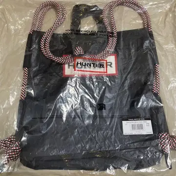 HUNTER 트래블 립스탑 토트백 블랙/레드