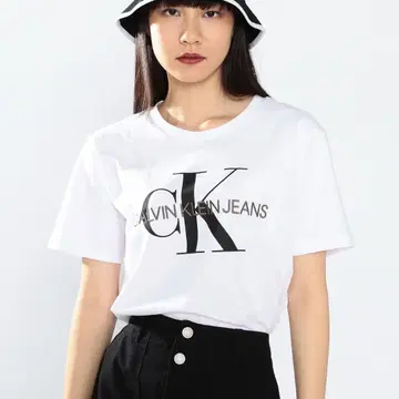 캘빈클라인 모노그램 로고 숏 슬리브 티셔츠