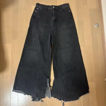 y2k opium archive 슈퍼 와이드 플레어 데님 팬츠