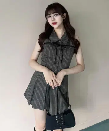 OLIVE des OLIVE 슬리브리스 셔츠 미니 원피스