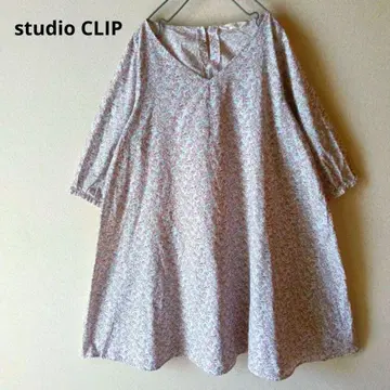 studio CLIP 원피스 꽃무늬 넉넉한 코튼
