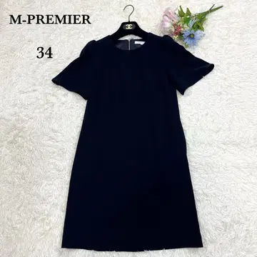 M-PREMIER 네이비 반팔 원피스 34