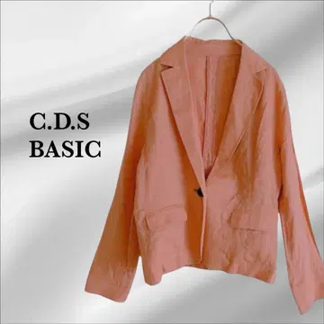 'CDS 베이직' 자켓 린넨 100% [M] 오렌지 계열