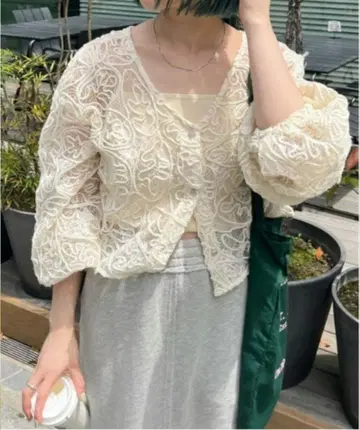 kastane [멀티 웨이] 시어 레이스 가디건